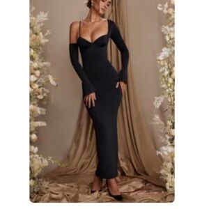 Oh Polly Black Evening Dress